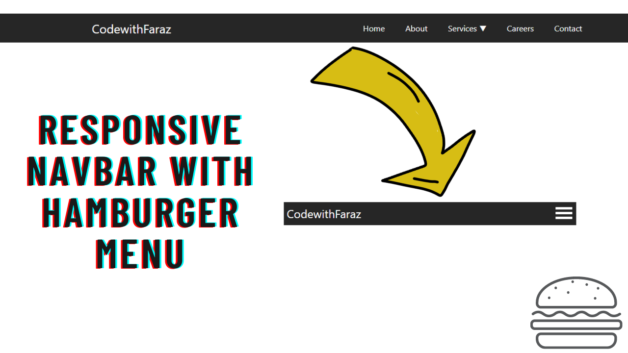 how to create a responsive navbar with hamburger menu using html, css and javascript.png